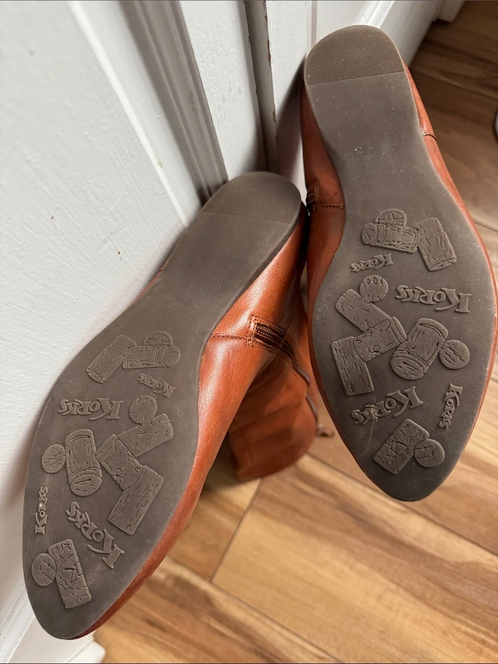 Kork-Ease Tall Leather Riding Boots in Cognac
